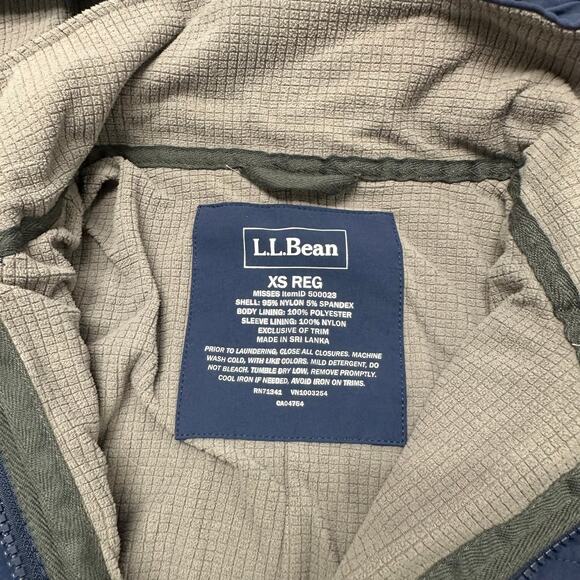 LL Bean Boundless Blue Womens XS Softshell Full Zip Hiking Insulated Jacket - Picture 4 of 9